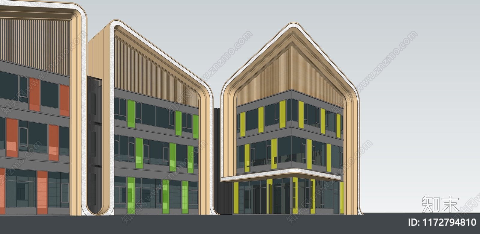 现代禅意幼儿园SU模型下载【ID:1172794810】