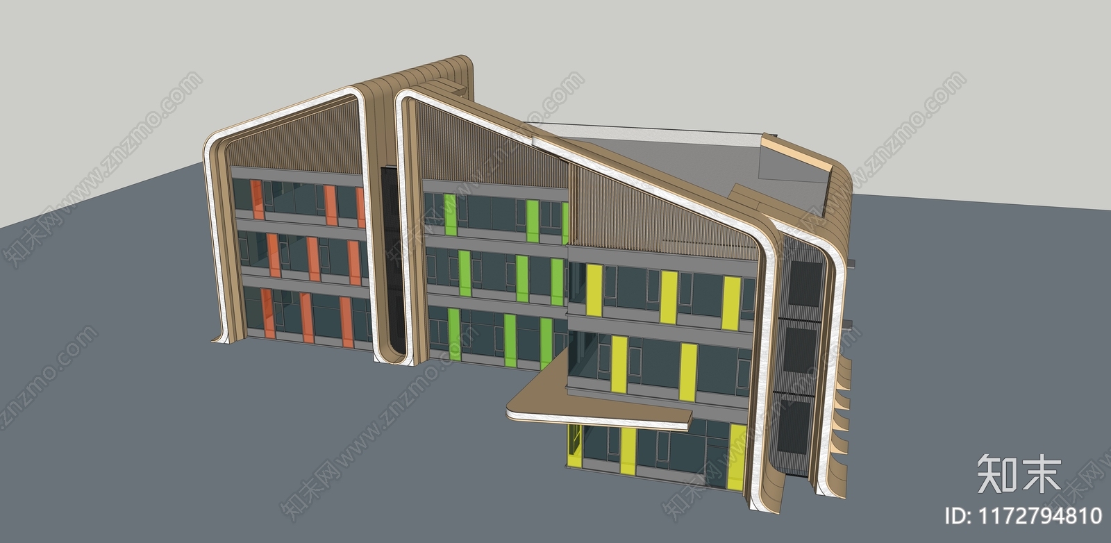 现代禅意幼儿园SU模型下载【ID:1172794810】