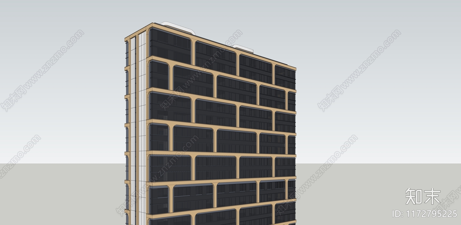 现代轻奢高层住宅SU模型下载【ID:1172795225】