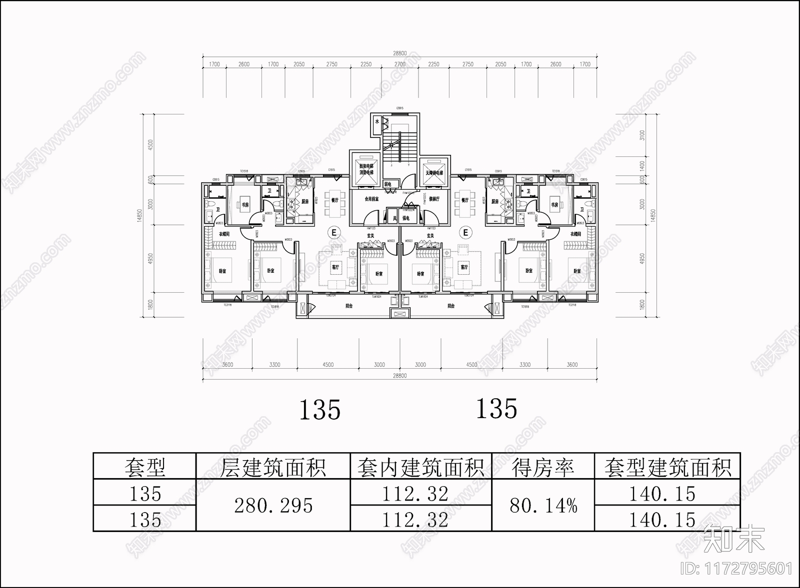 建筑平面图施工图下载【ID:1172795601】