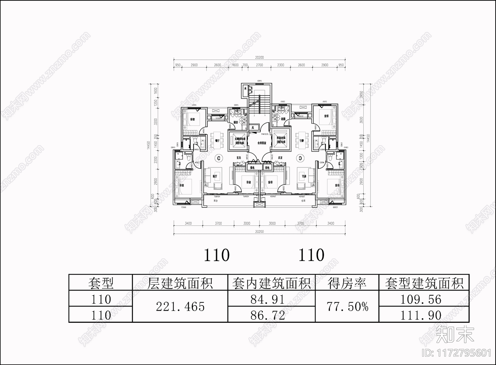 建筑平面图施工图下载【ID:1172795601】