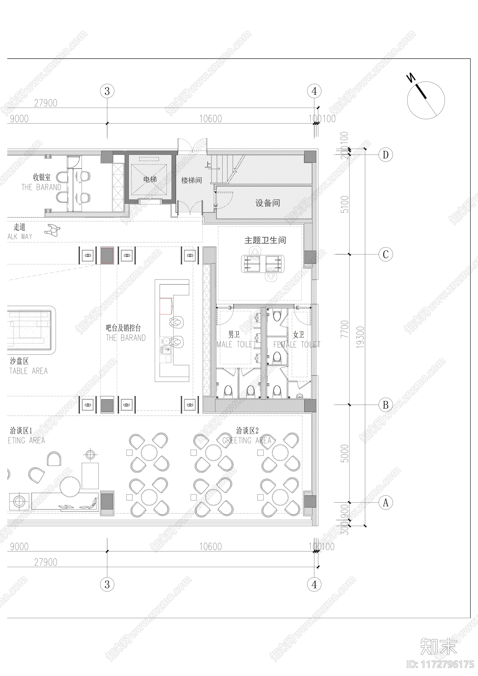 现代售楼处施工图下载【ID:1172796175】