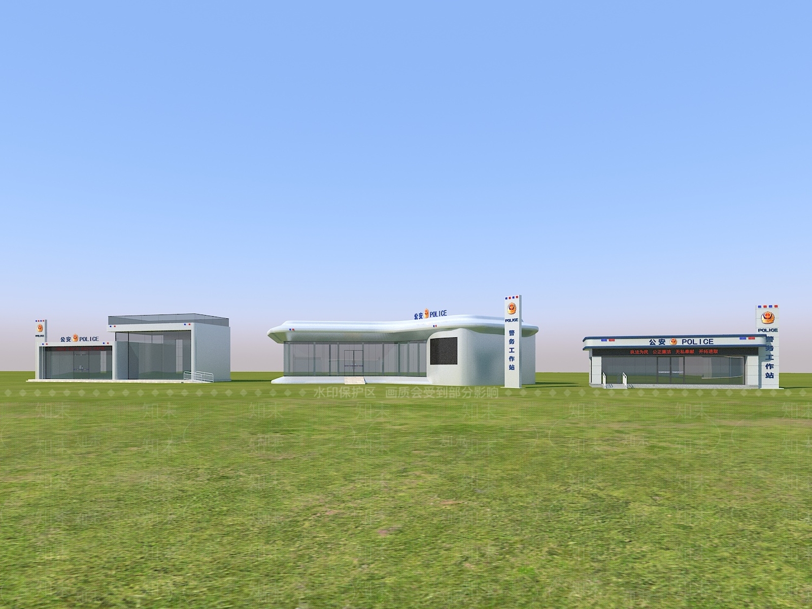 现代驿站3D模型下载【ID:1172802594】