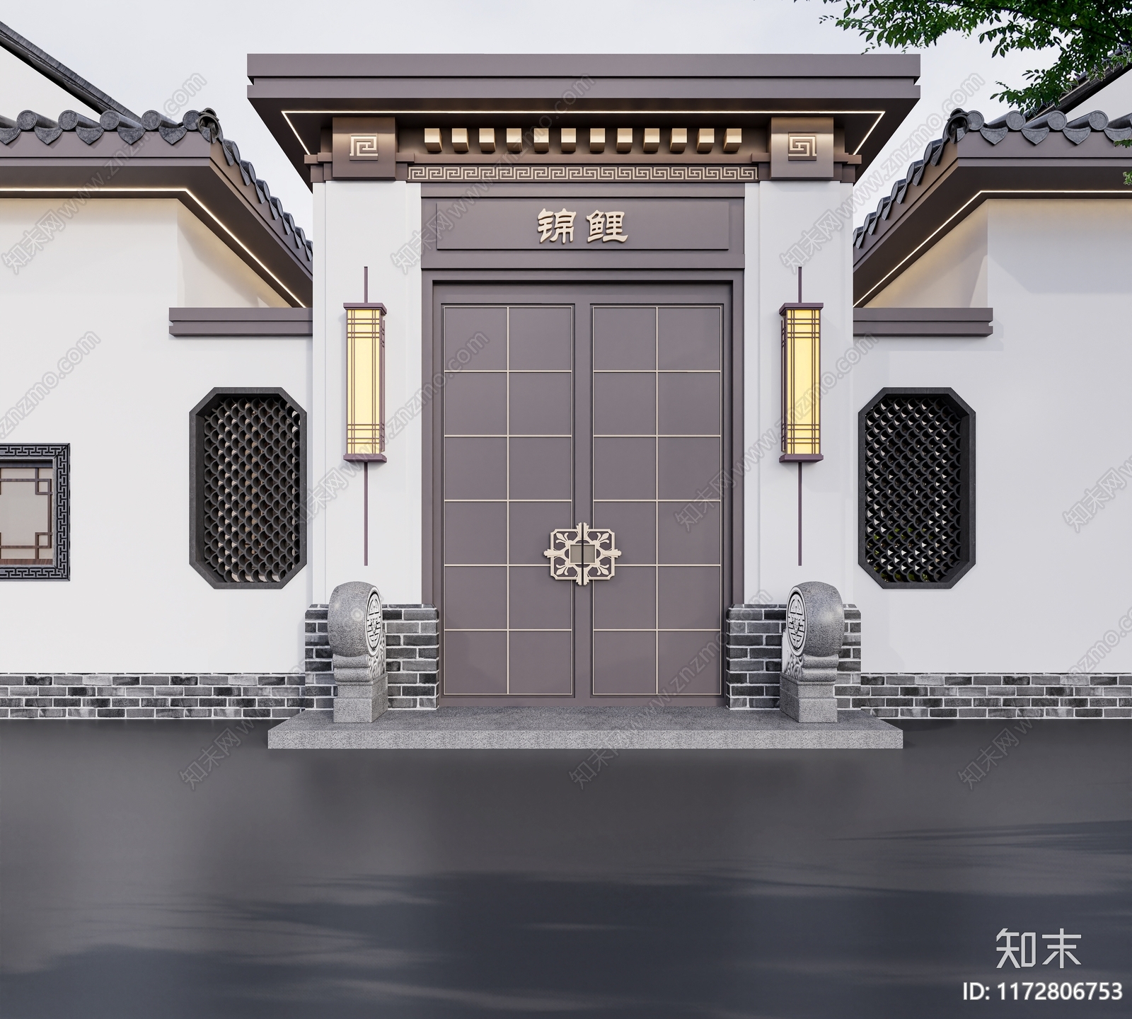 新中式庭院3D模型下载【ID:1172806753】