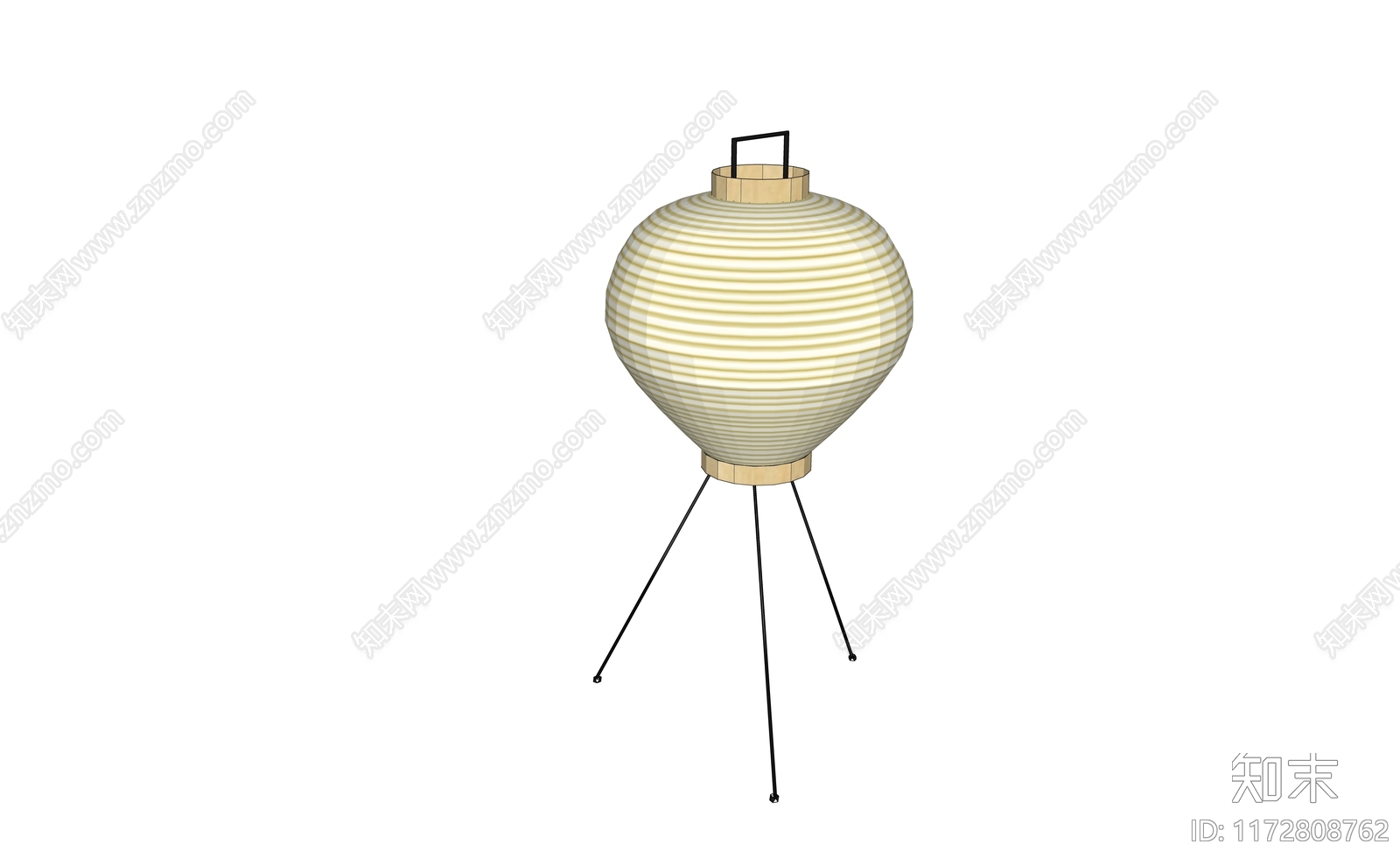 日式侘寂落地灯SU模型下载【ID:1172808762】