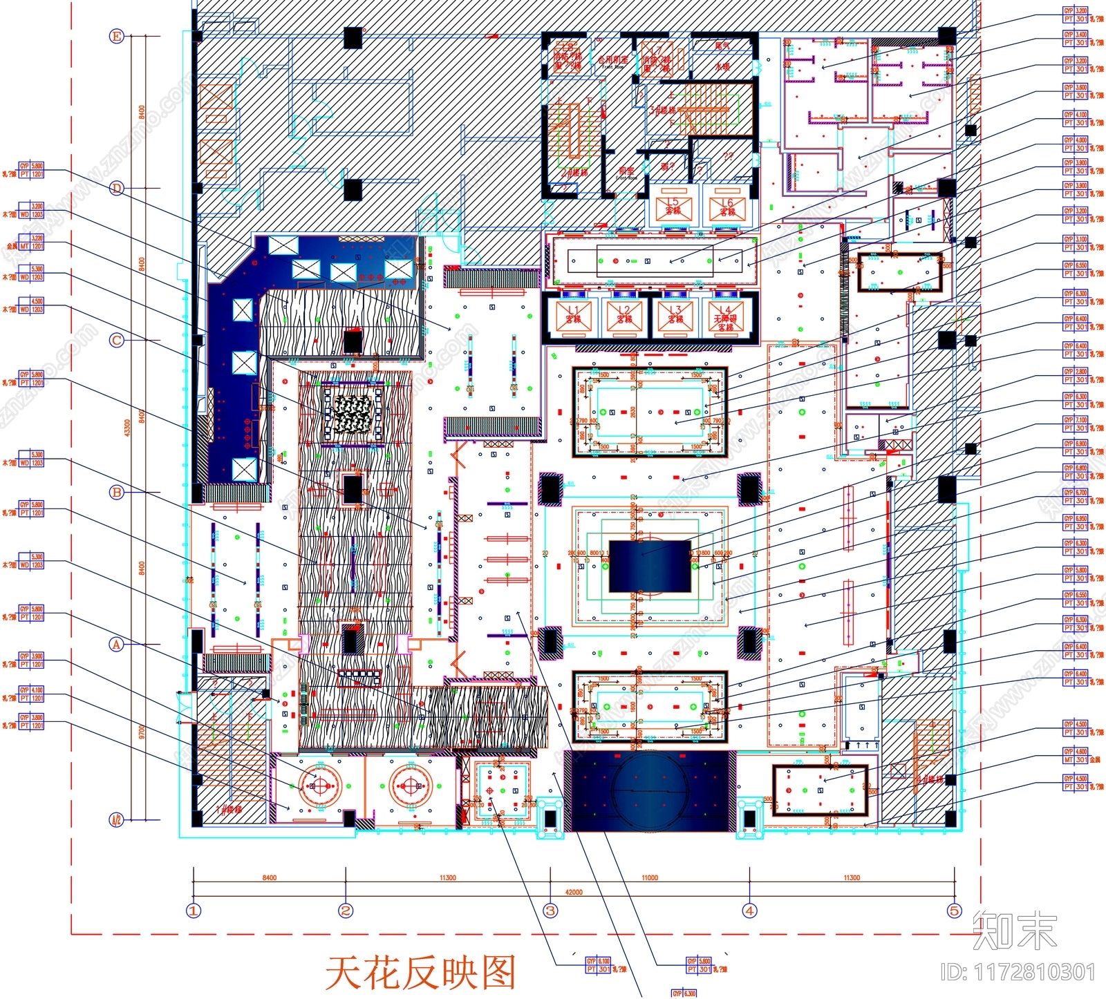 现代工装图库cad施工图下载【ID:1172810301】