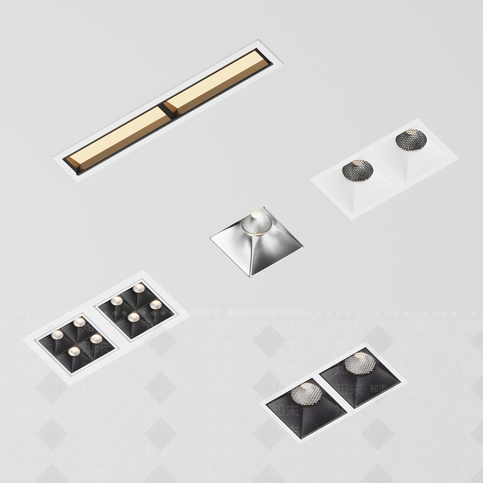 现代射灯3D模型下载【ID:1172811043】