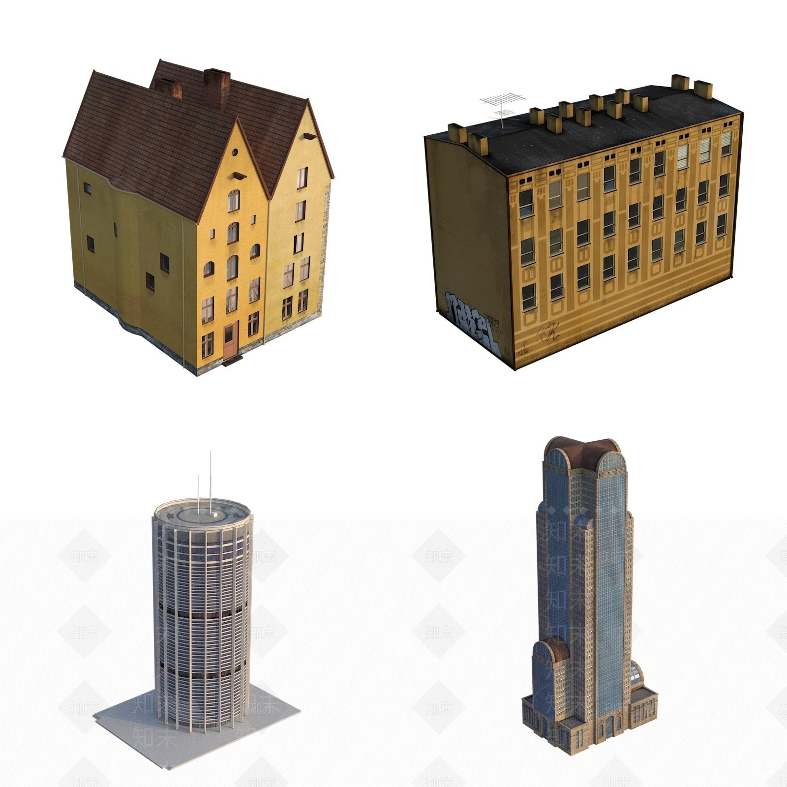 欧式其他商业建筑3D模型下载【ID:1172811817】