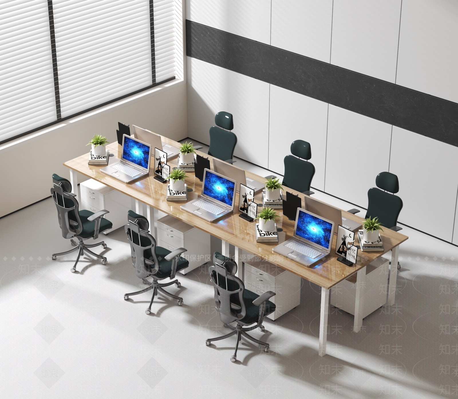 现代办公桌椅3D模型下载【ID:1172815961】