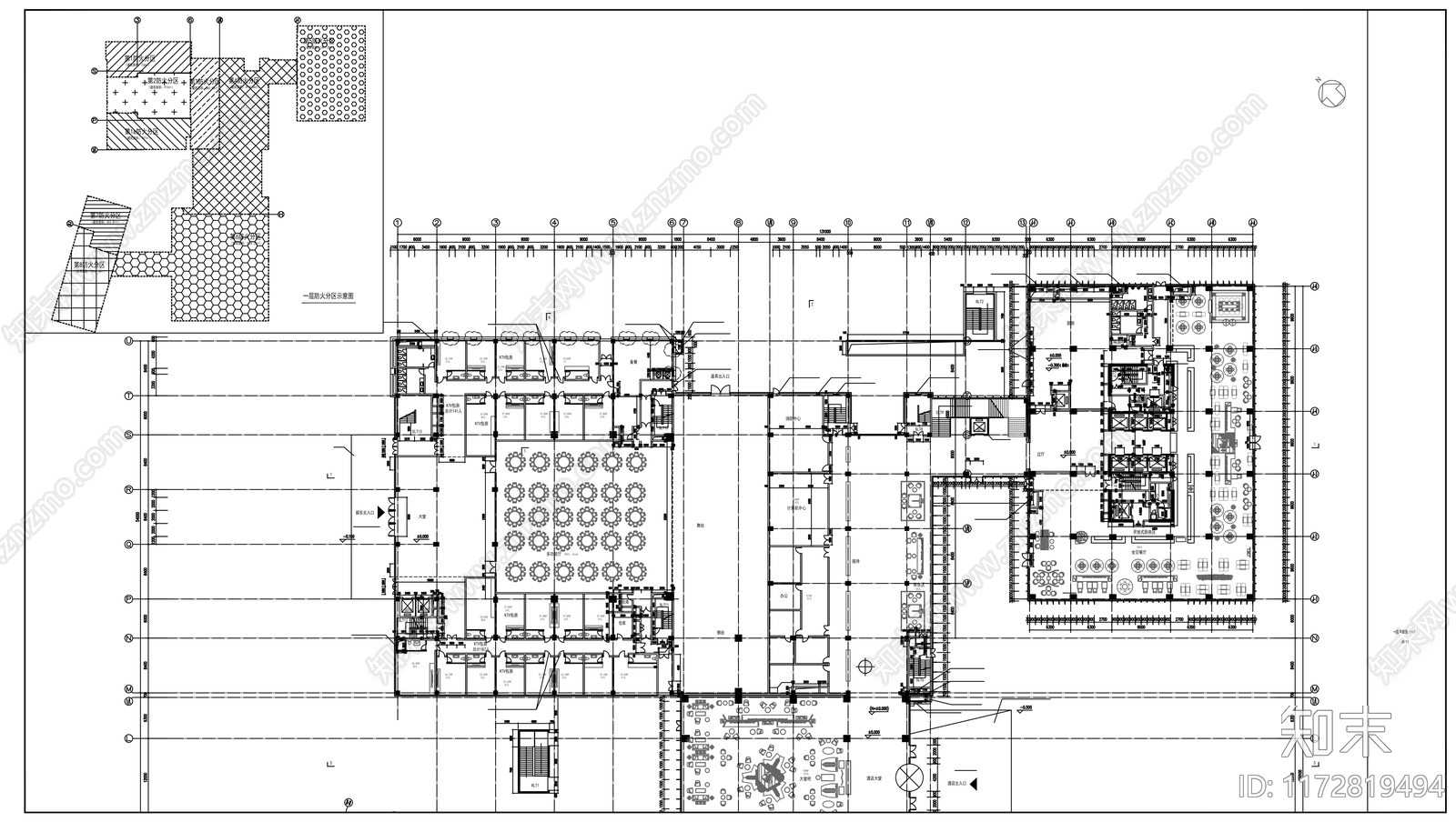 现代酒店建筑施工图下载【ID:1172819494】