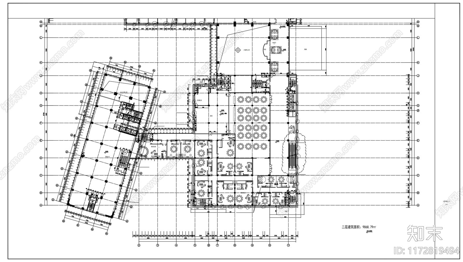 现代酒店建筑施工图下载【ID:1172819494】