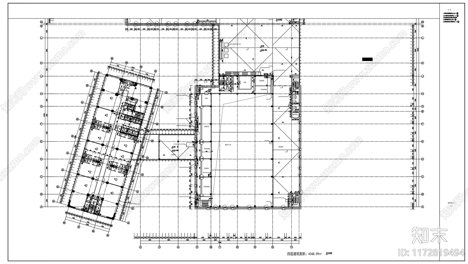 现代酒店建筑施工图下载【ID:1172819494】