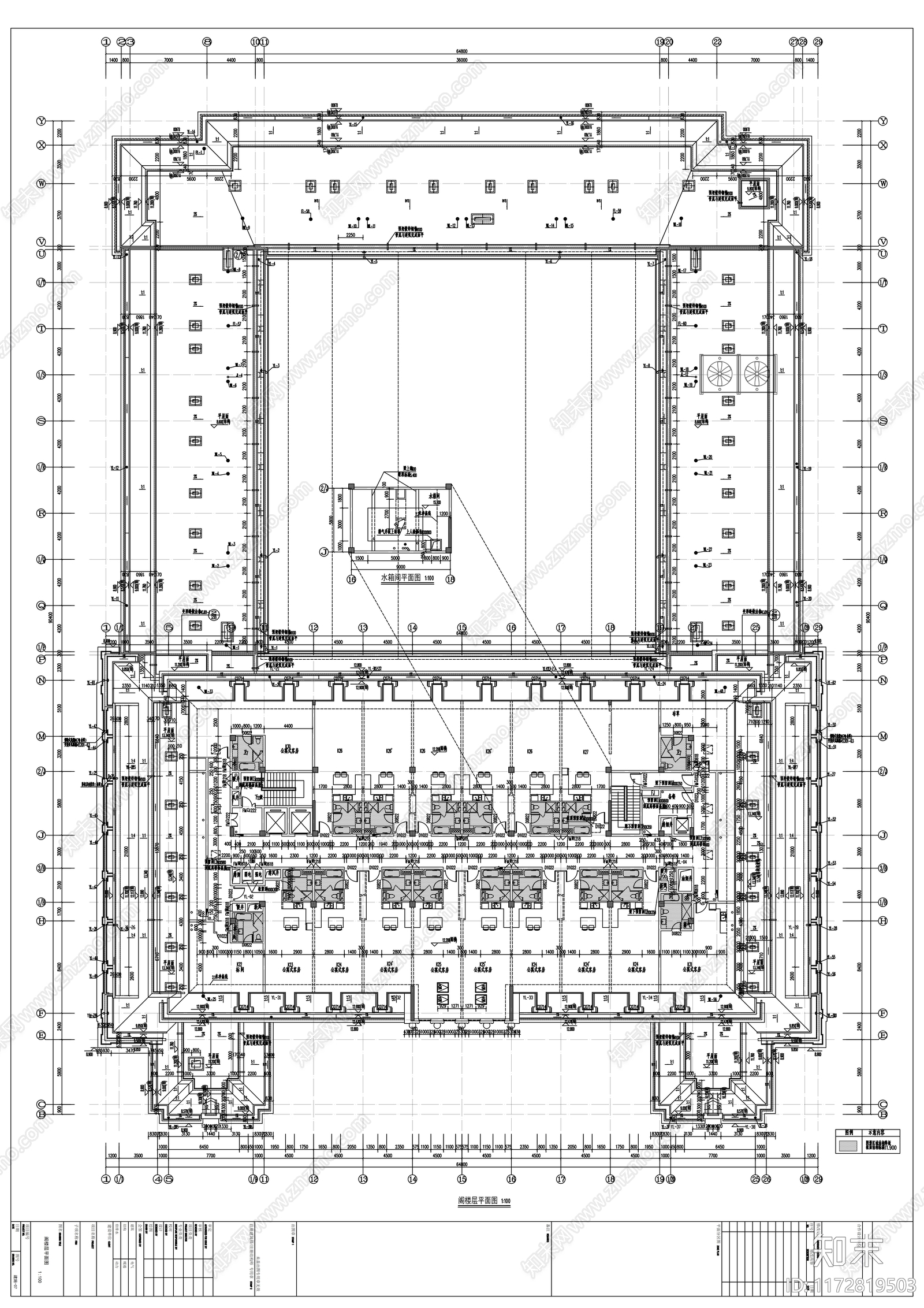 现代酒店建筑cad施工图下载【ID:1172819503】