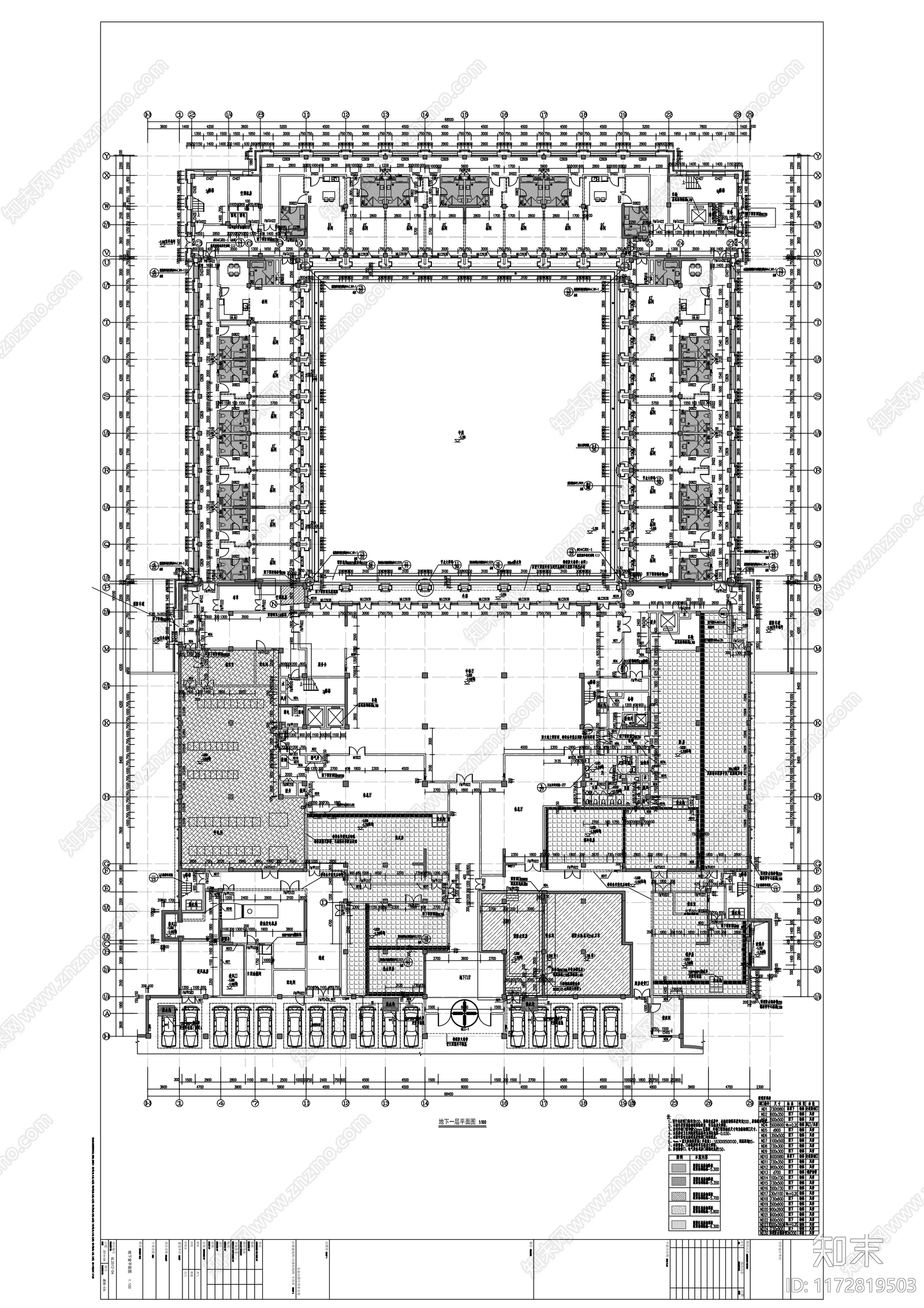 现代酒店建筑cad施工图下载【ID:1172819503】