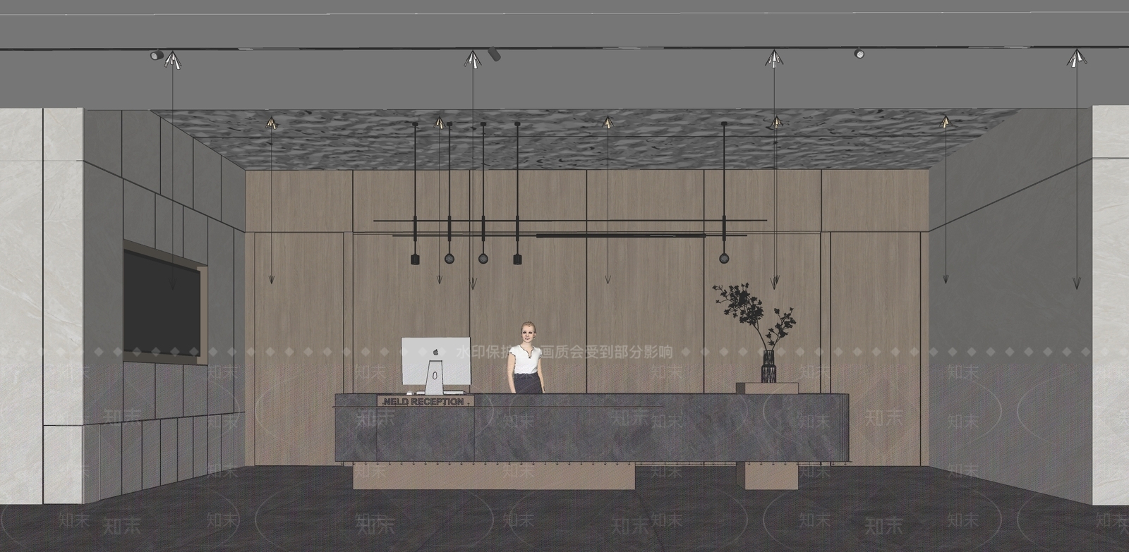 现代其他办公区域SU模型下载【ID:1172822827】