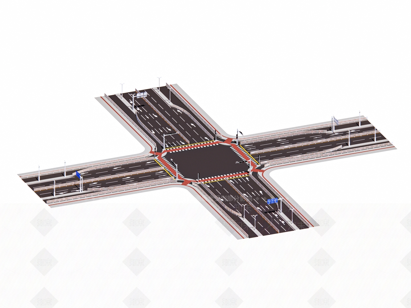 现代极简道路SU模型下载【ID:1172824202】