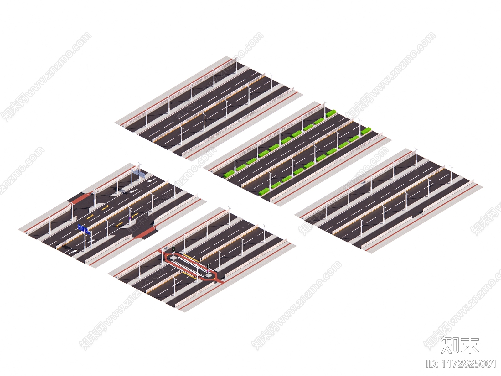 现代极简道路SU模型下载【ID:1172825001】