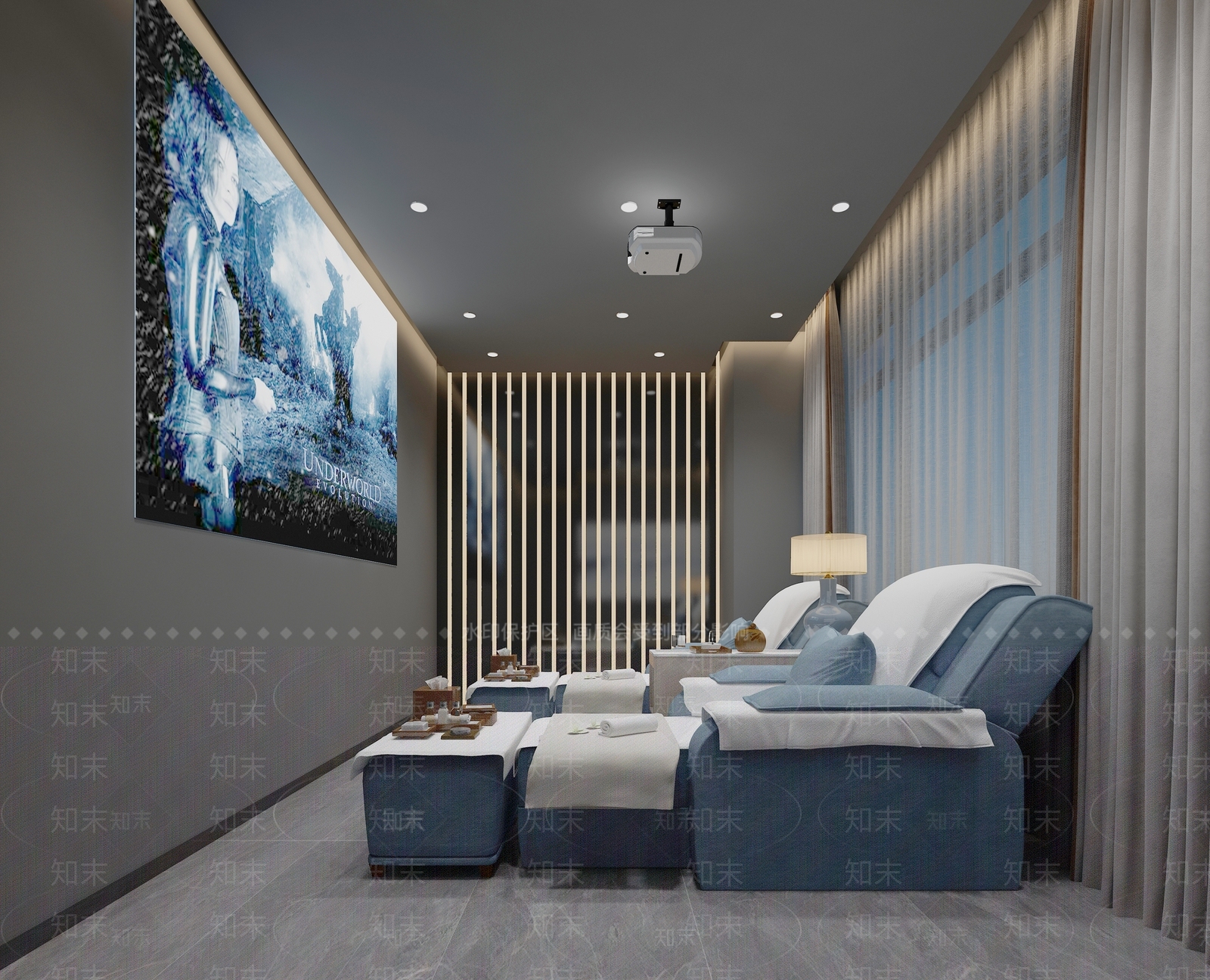 现代足浴店3D模型下载【ID:1172825009】