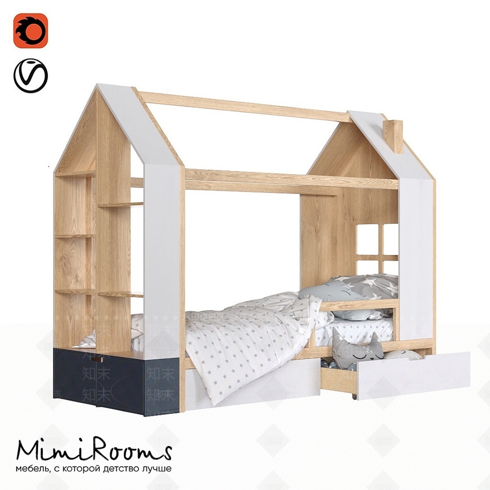 儿童床3D模型下载【ID:1172827688】