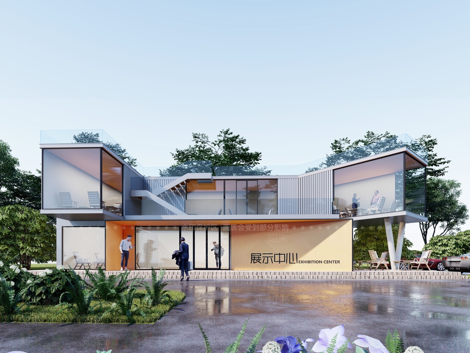现代小公建SU模型下载【ID:1172830194】