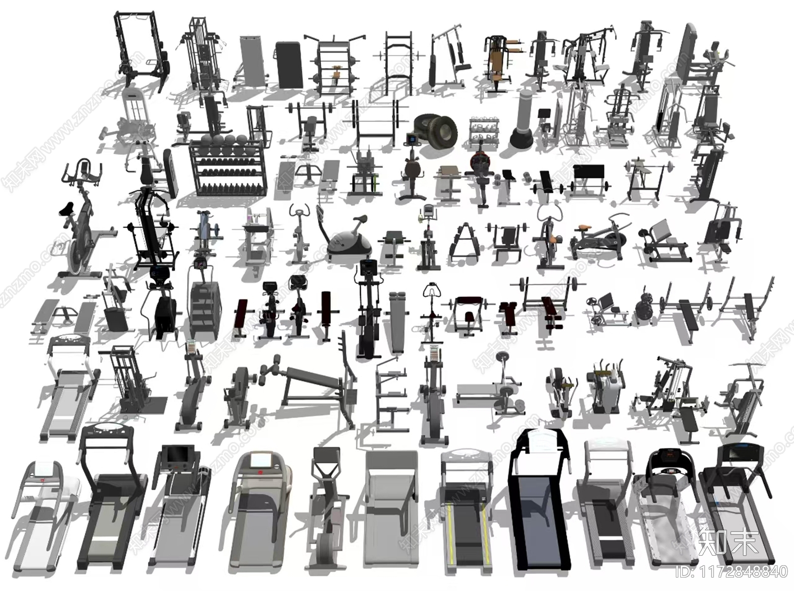 健身器材SU模型下载【ID:1172848840】