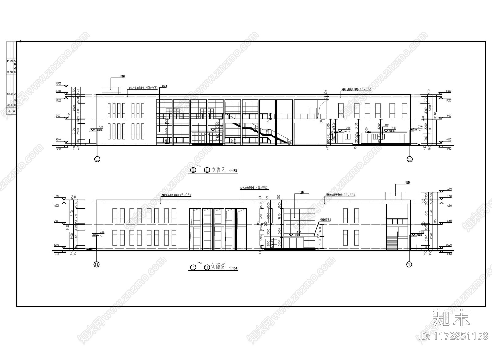 现代学校建筑施工图下载【ID:1172851158】