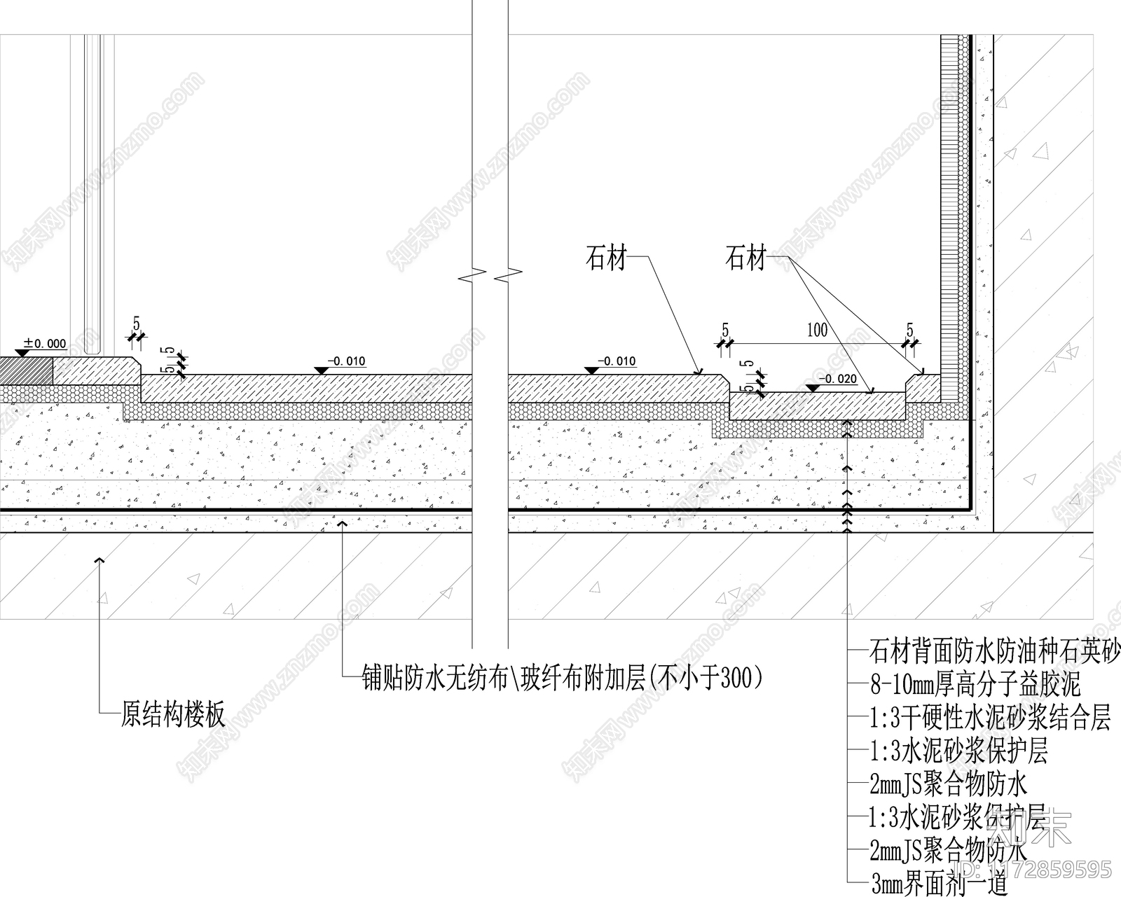 简约极简卫浴节点施工图下载【ID:1172859595】