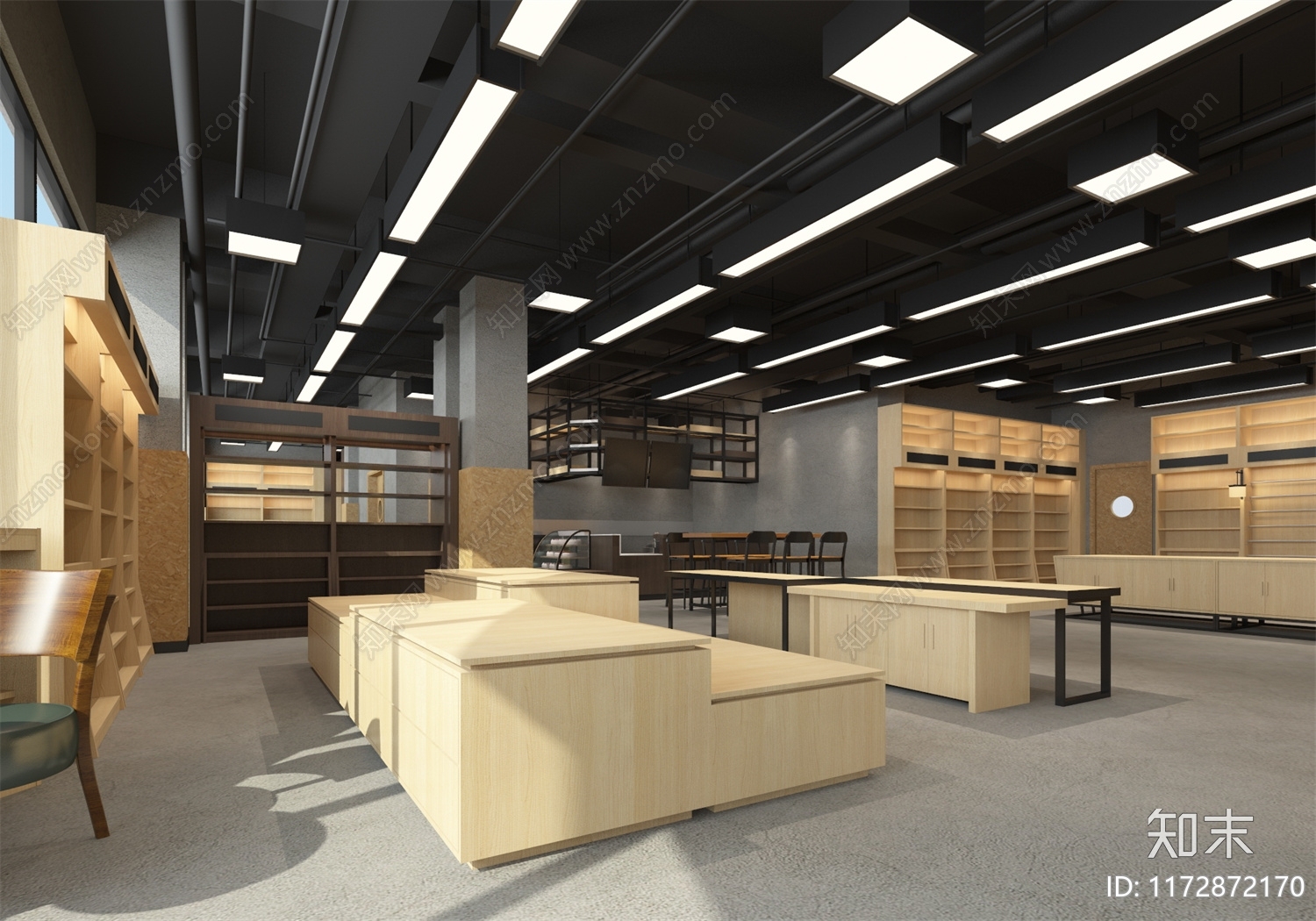 现代书店cad施工图下载【ID:1172872170】