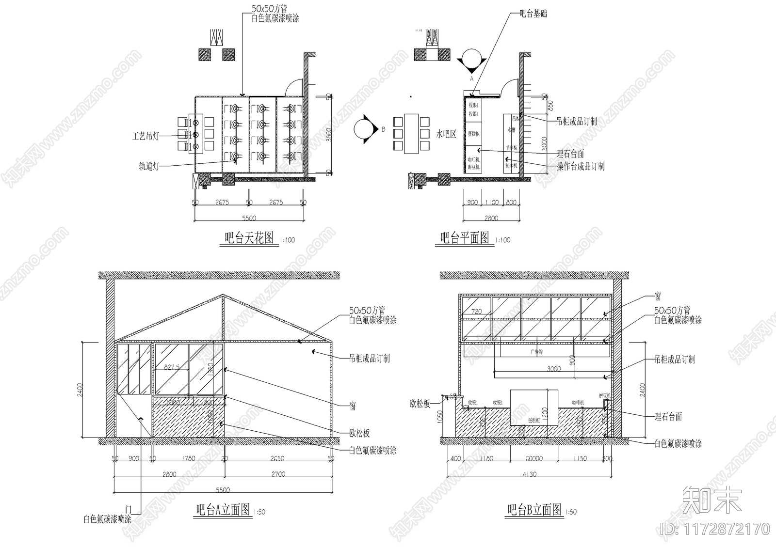 现代书店cad施工图下载【ID:1172872170】