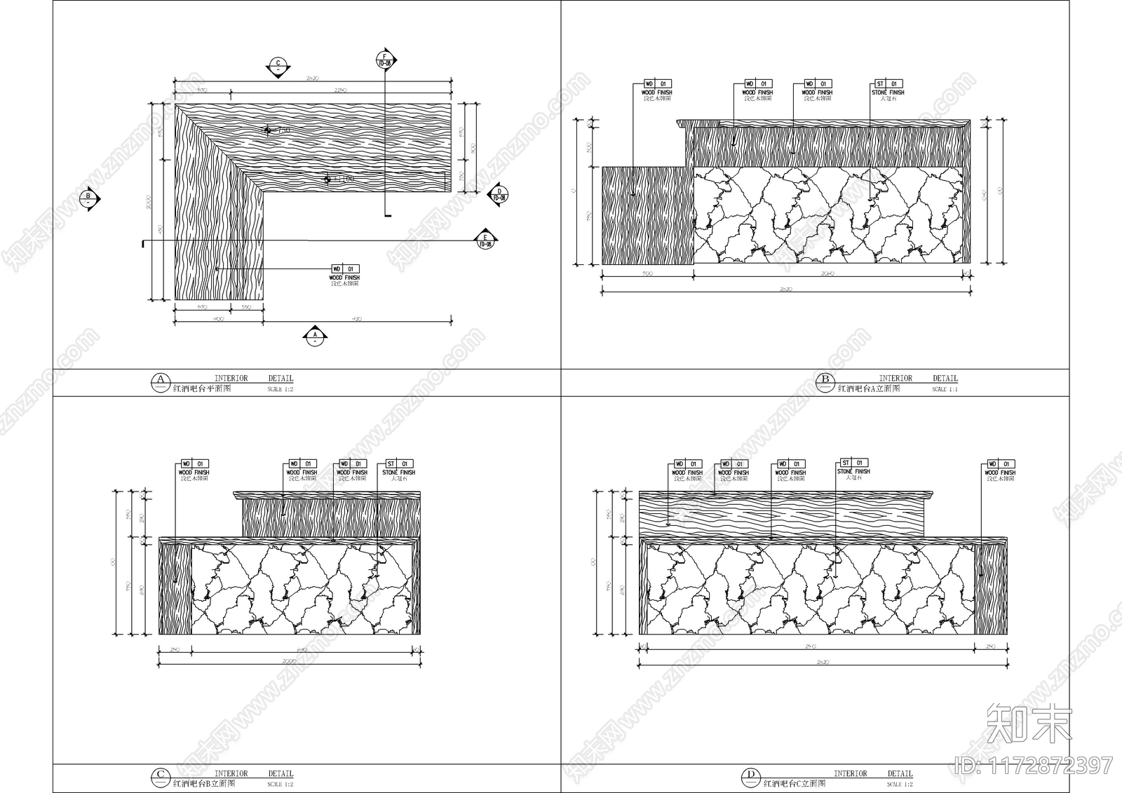 现代书店cad施工图下载【ID:1172872397】