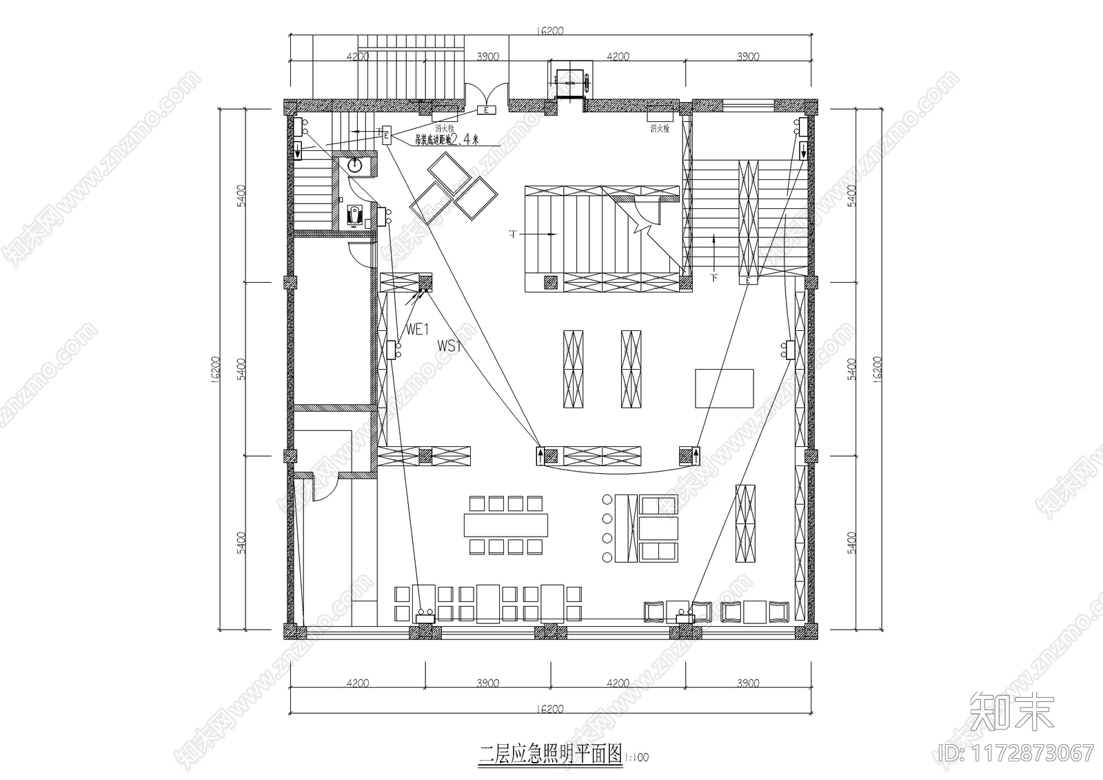 现代书店cad施工图下载【ID:1172873067】