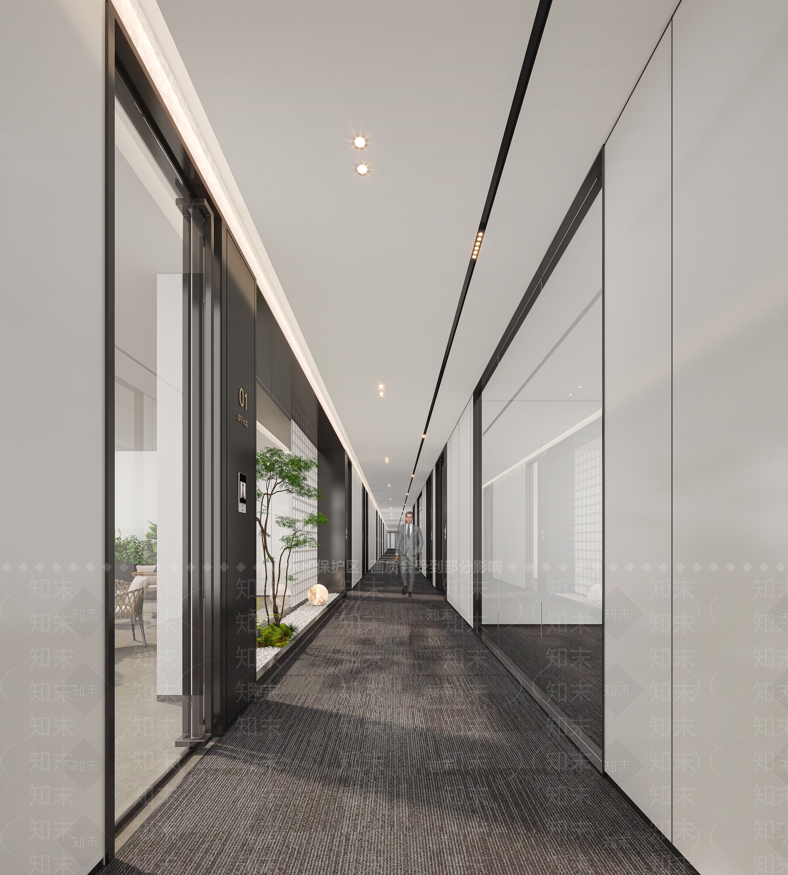 现代走廊3D模型下载【ID:1214770258】