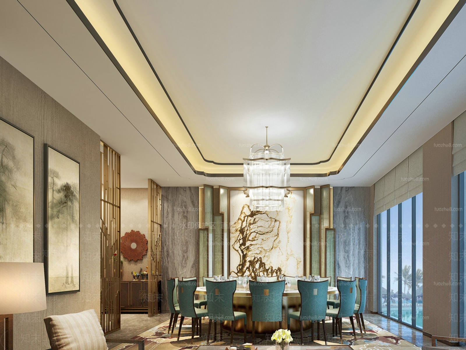 现代包厢3D模型下载【ID:1172888934】