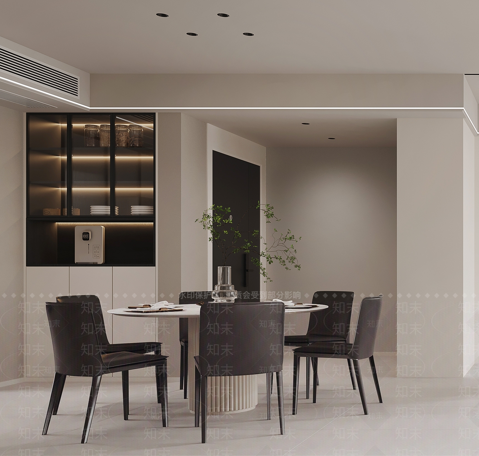 现代简约家居餐厅3D模型下载【ID:1172890310】_知末3d模型网