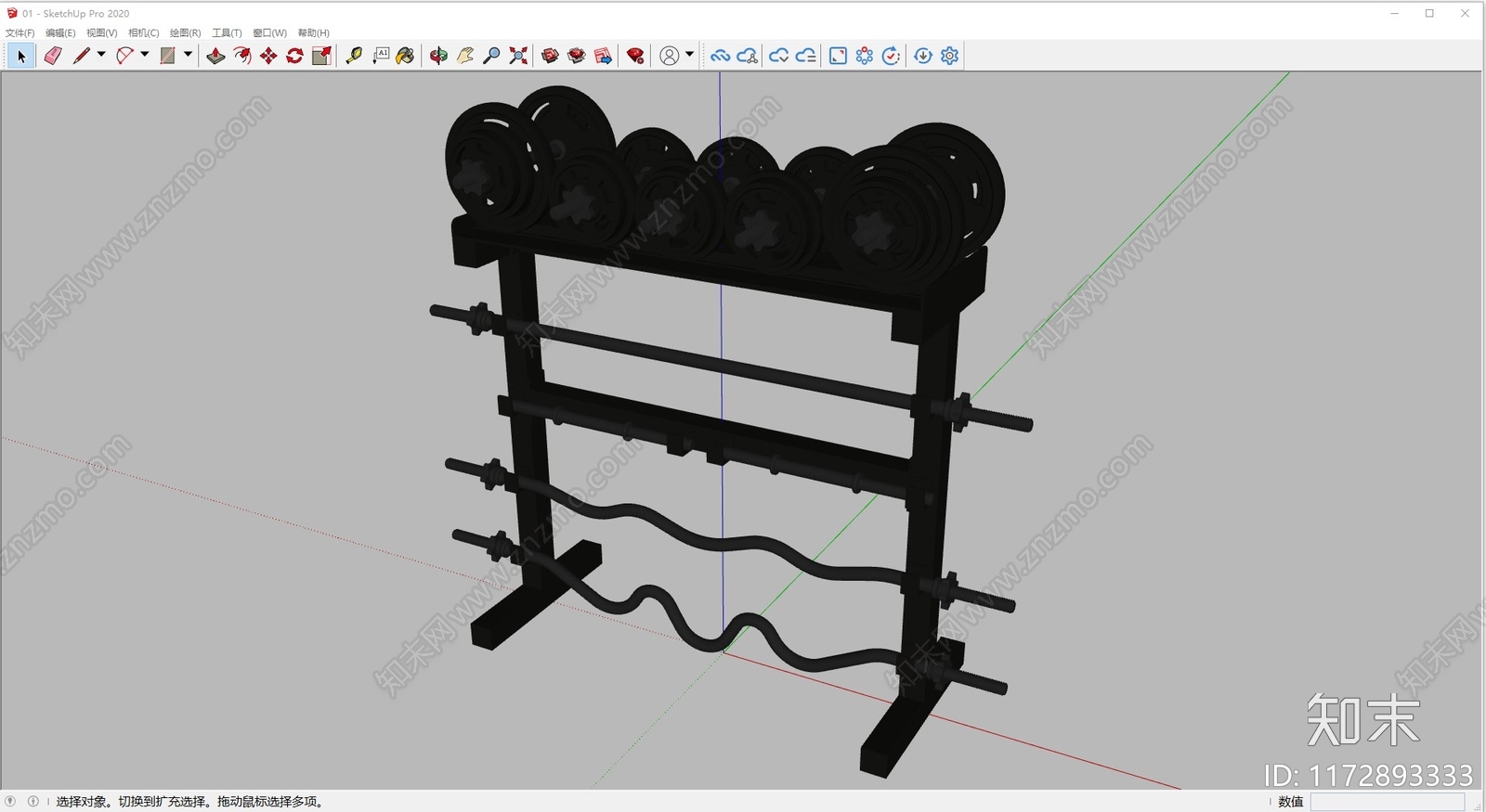 健身器材SU模型下载【ID:1172893333】