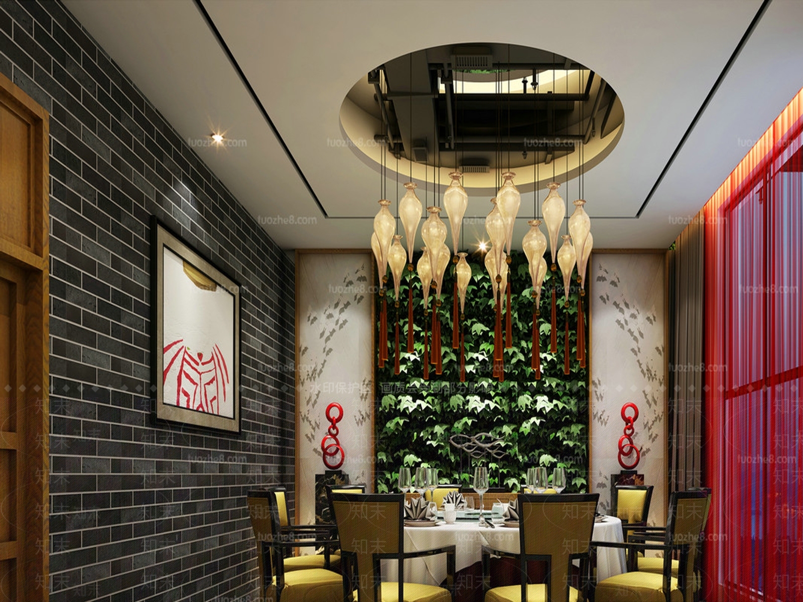 新中式包厢3D模型下载【ID:1172894987】