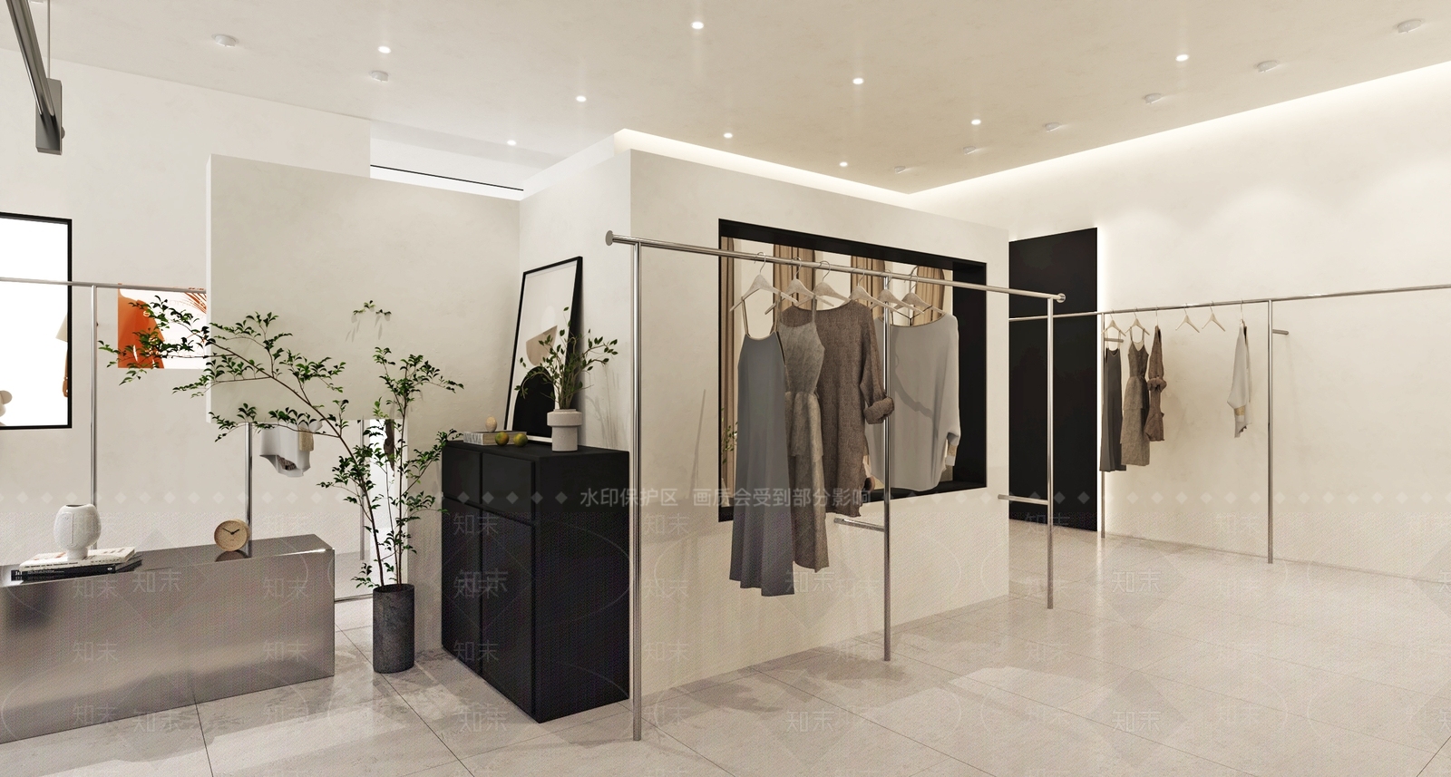 简约服装店3D模型下载【ID:1172897437】
