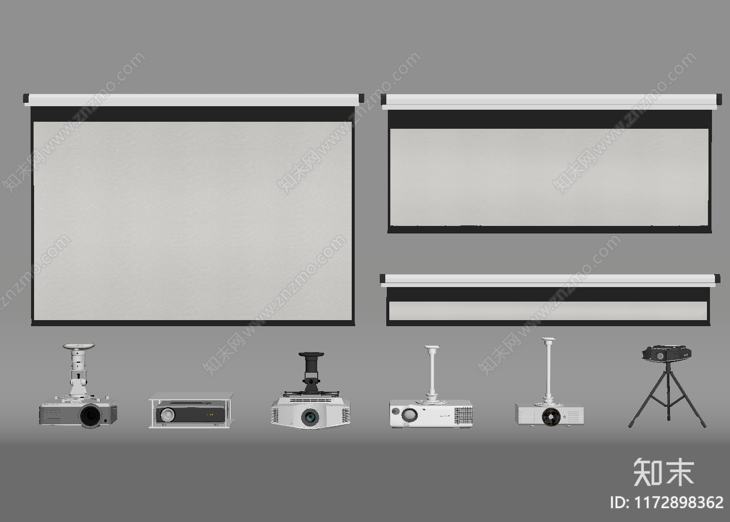 投影幕布SU模型下载【ID:1172898362】