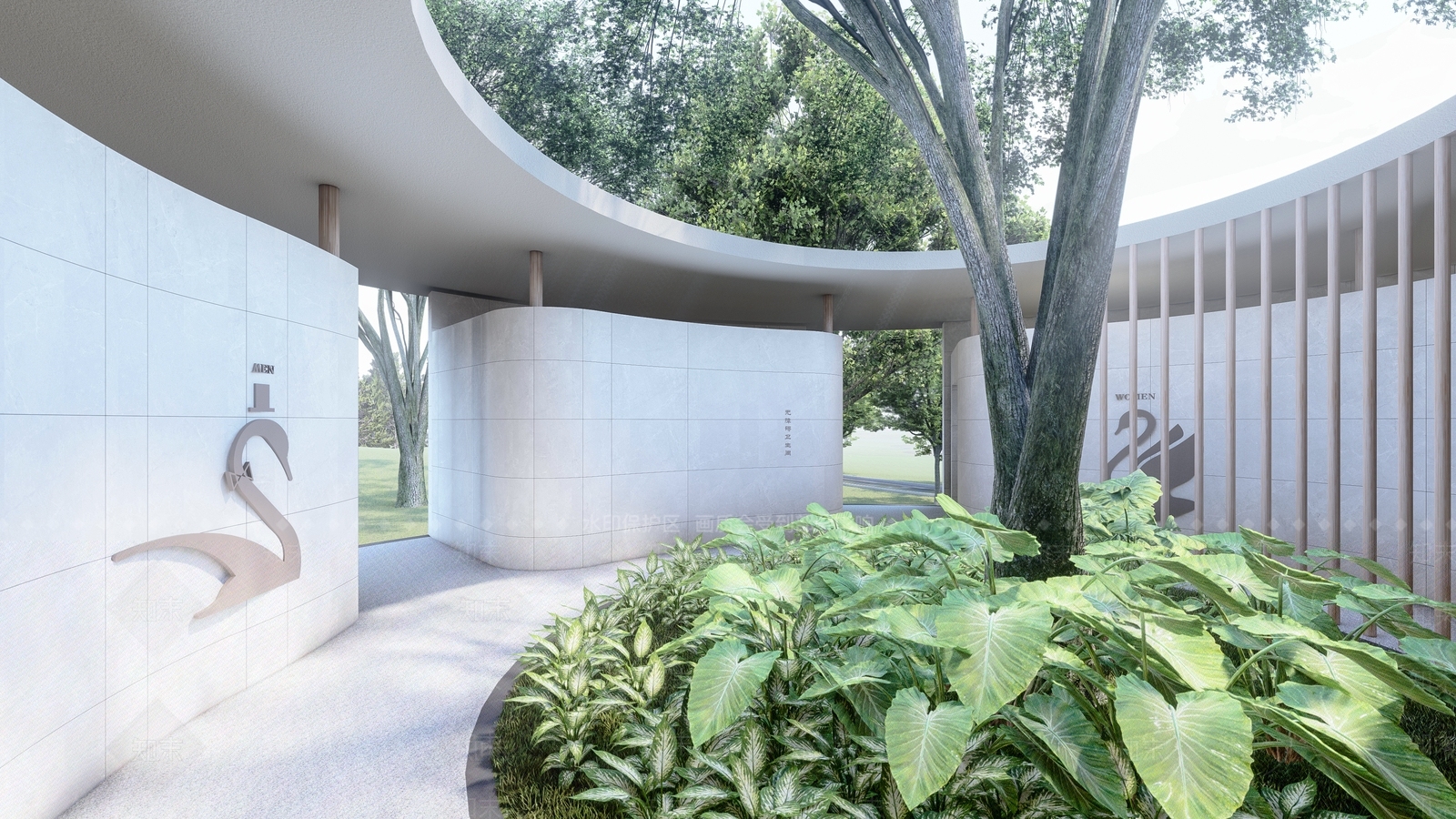 现代景观公园SU模型下载【ID:1172902981】