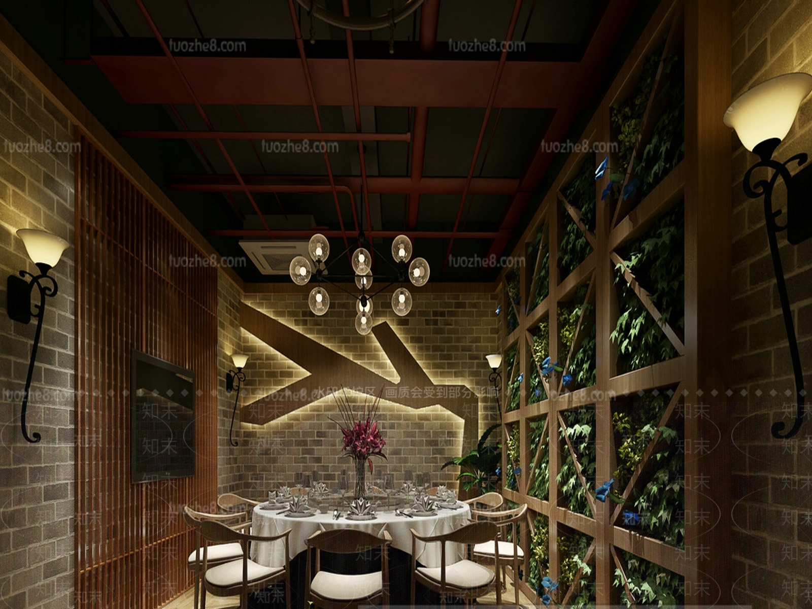 新中式包厢3D模型下载【ID:1172903471】