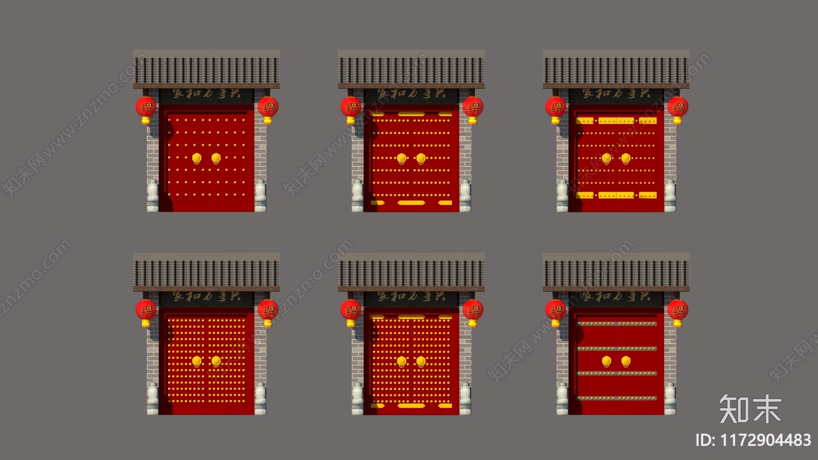 中式新中式其他门3D模型下载【ID:1172904483】