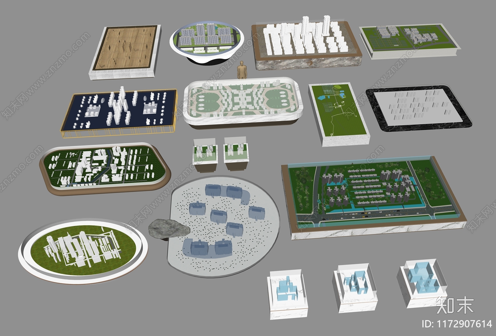 现代沙盘SU模型下载【ID:1172907614】