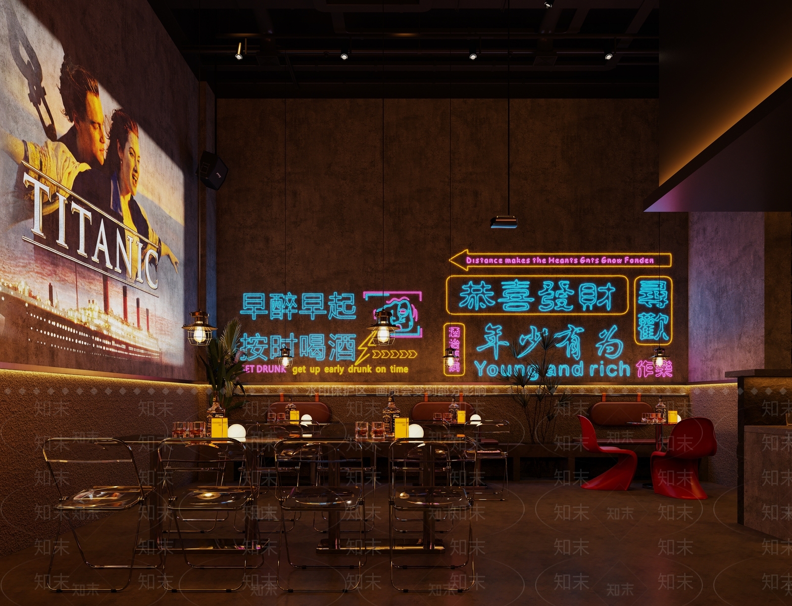 工业侘寂酒馆3D模型下载【ID:1172963487】