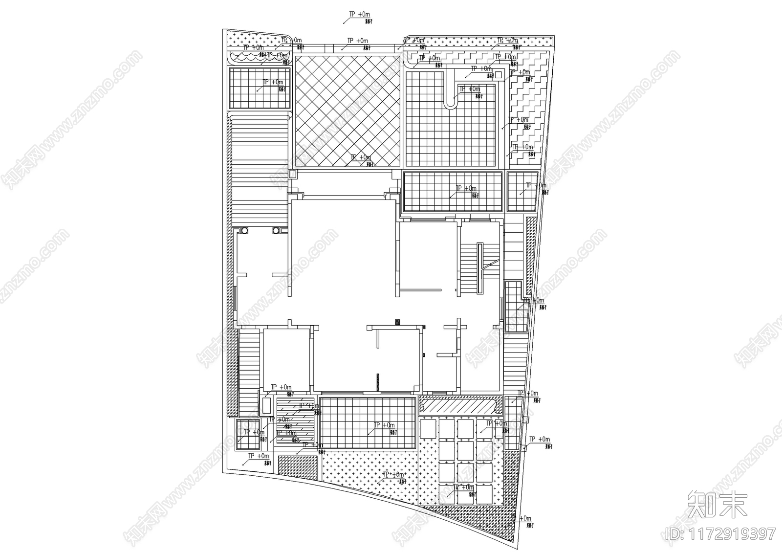 现代庭院施工图下载【ID:1172919397】