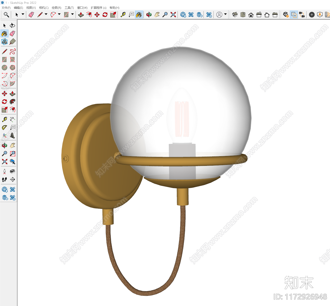 现代奶油壁灯SU模型下载【ID:1172926948】