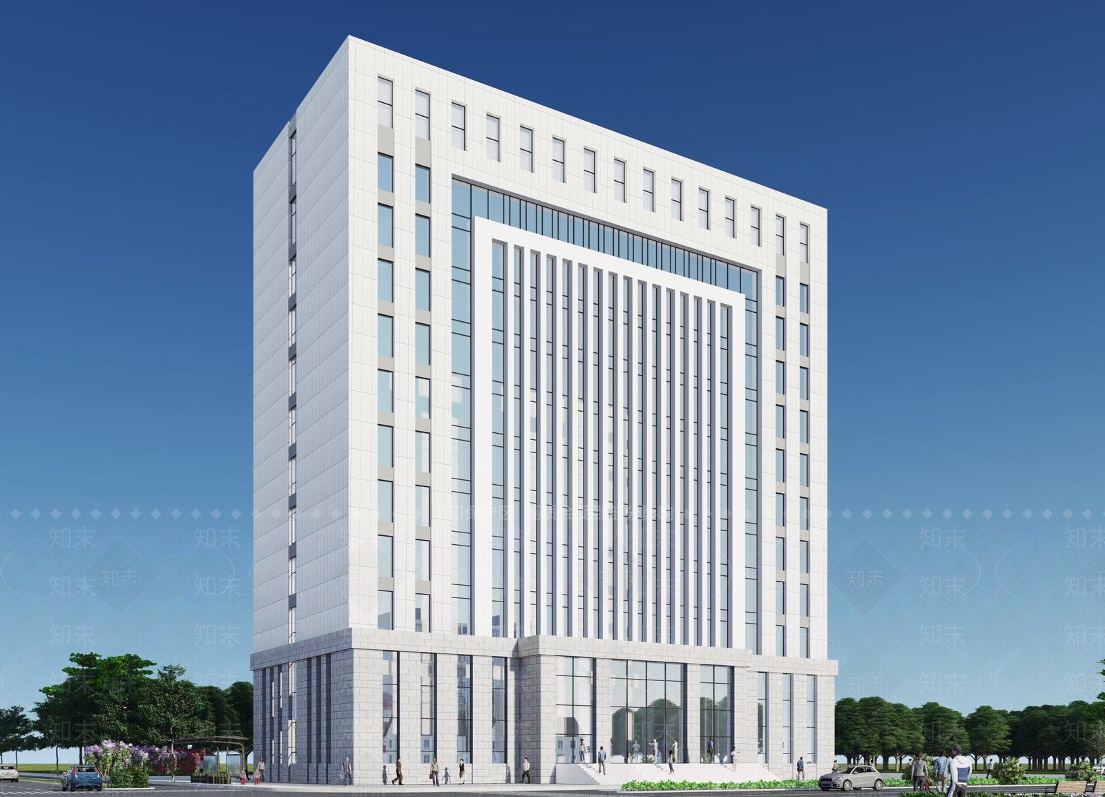 现代办公楼SU模型下载【ID:1172936223】