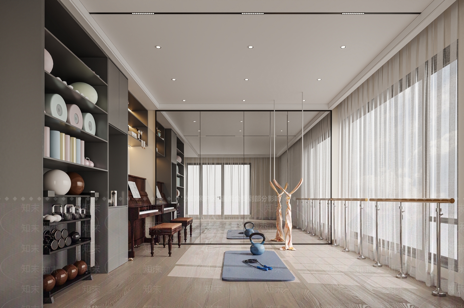 现代健身房3D模型下载【ID:1172950352】