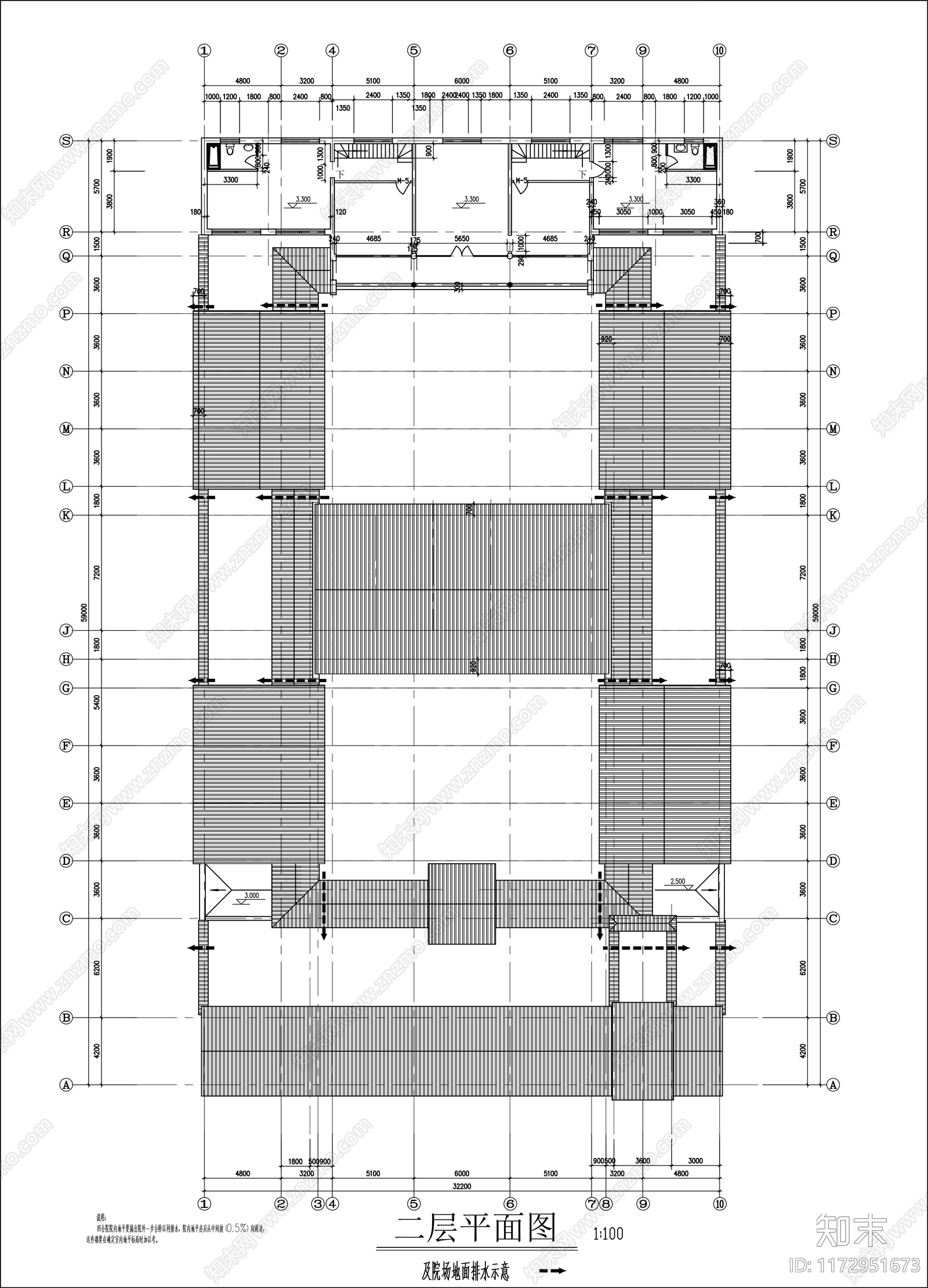 中式四合院cad施工图下载【ID:1172951673】