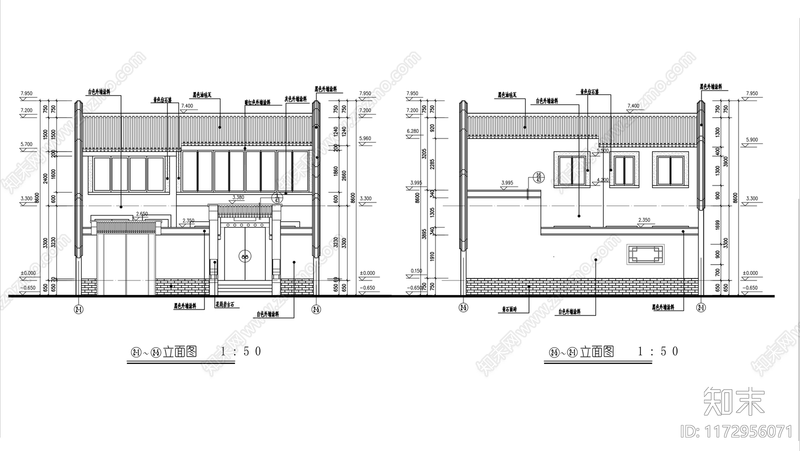 现代民宿建筑施工图下载【ID:1172956071】