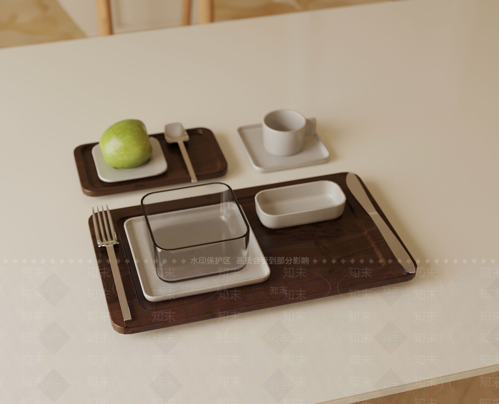 餐具SU模型下载【ID:1172957564】
